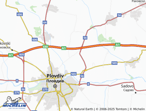 MICHELIN Voyvodinovo map - ViaMichelin
