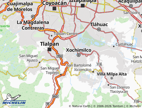 Mapa MICHELIN Santiago Tepalcatlalpan - ViaMichelin