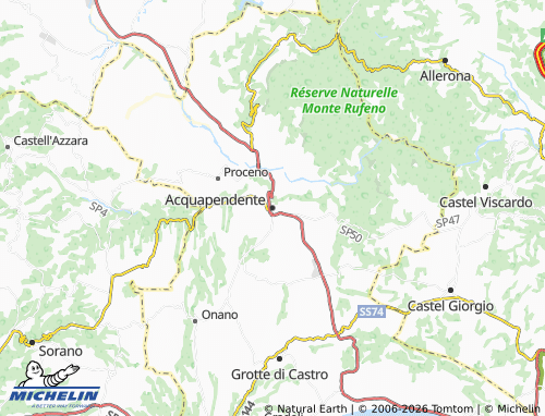 MICHELIN-Landkarte Acquapendente - ViaMichelin