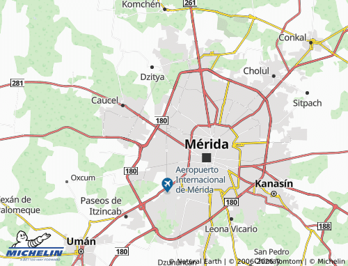Carte MICHELIN Jacinto Canek - ViaMichelin
