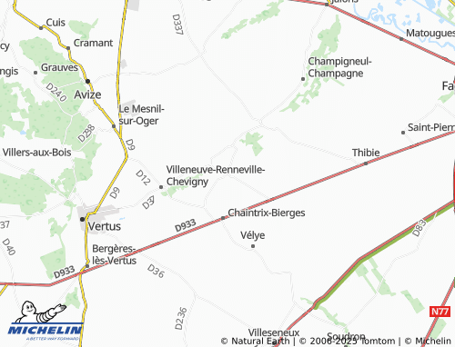 MICHELIN Vouzy map - ViaMichelin