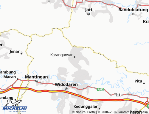 MICHELIN-Landkarte Karanganyar - ViaMichelin
