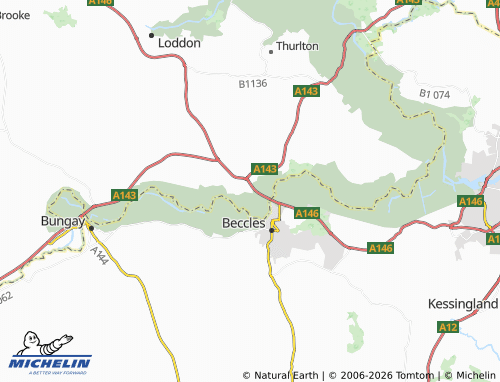 Carte MICHELIN Gillingham - ViaMichelin
