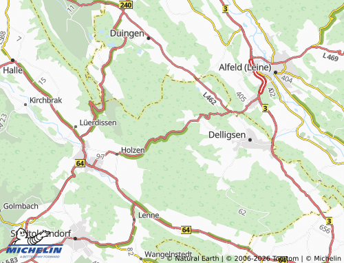 MICHELIN Gemeindefreies Gebiet Grünenplan map - ViaMichelin