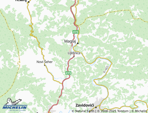 MICHELIN Liješnica map - ViaMichelin