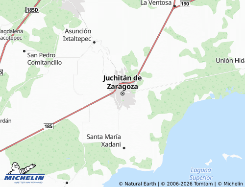 Mappa MICHELIN Juchitán de Zaragoza - ViaMichelin
