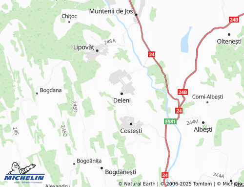 MICHELIN Deleni map - ViaMichelin