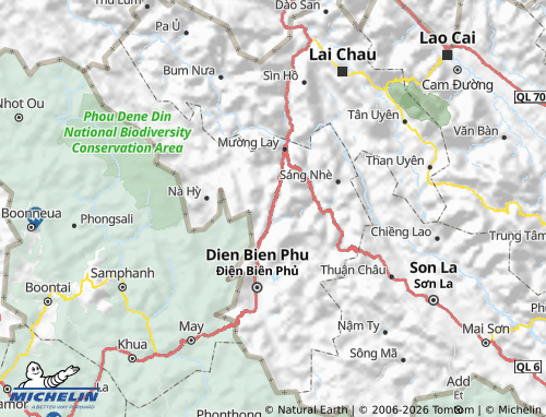 Carte MICHELIN Mường Chà - ViaMichelin