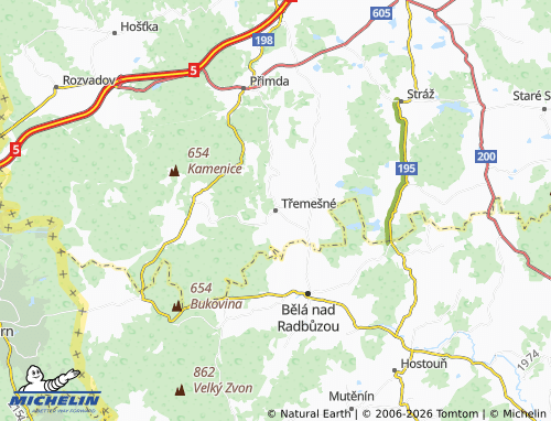 Mappa MICHELIN Třemešné - ViaMichelin