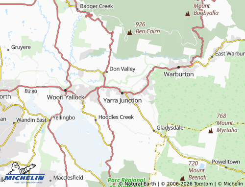 MICHELIN Yarra Junction map - ViaMichelin