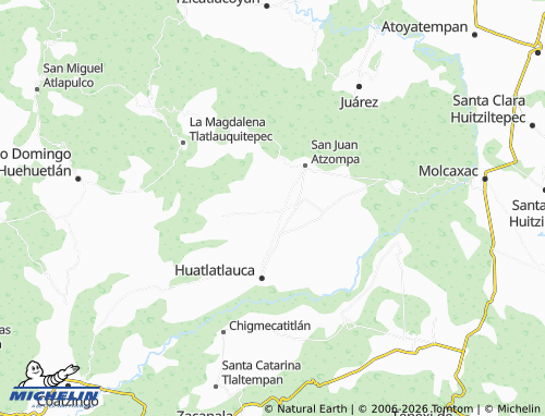 MICHELIN Tochmatzintla map - ViaMichelin