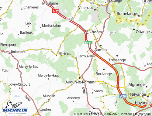 MICHELIN-Landkarte Serrouville - ViaMichelin