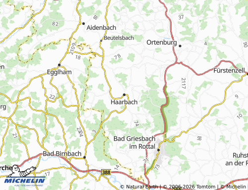 Mapa MICHELIN Haarbach - ViaMichelin