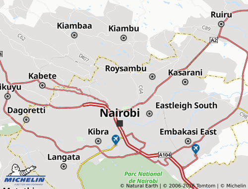 Mapa MICHELIN Muthaiga - ViaMichelin