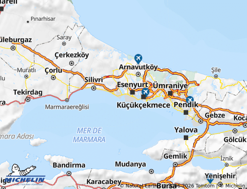 MICHELIN Büyükçekmece map - ViaMichelin