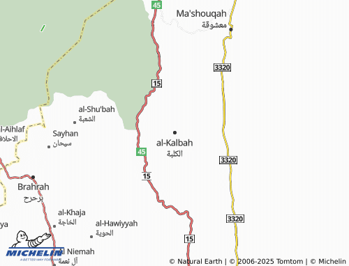 MICHELIN Al Kalibah map - ViaMichelin