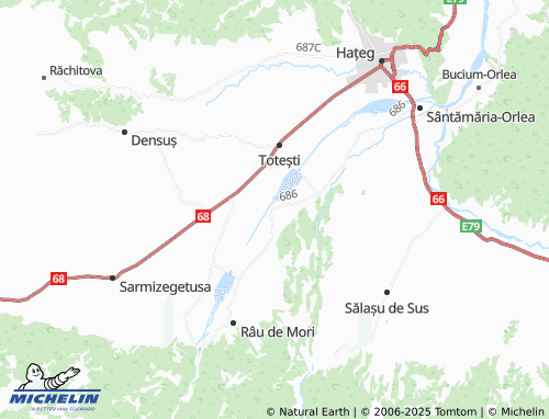MICHELIN Unciuc map - ViaMichelin