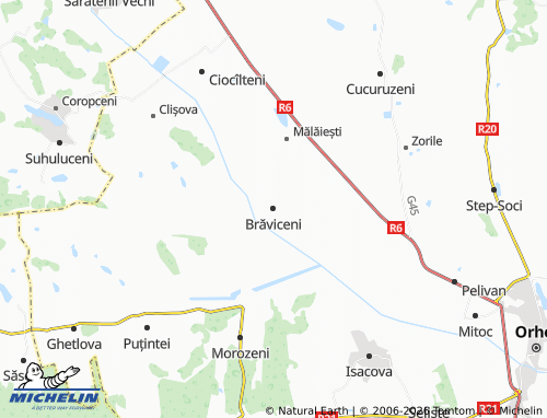 Mappa MICHELIN Brăviceni - ViaMichelin