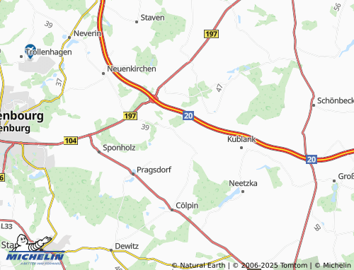MICHELIN-Landkarte Rühlow - ViaMichelin
