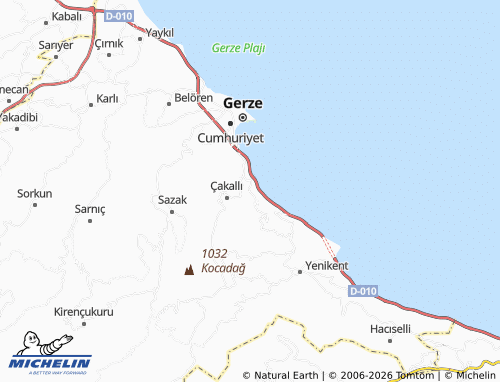 MICHELIN Hizarçayı map - ViaMichelin