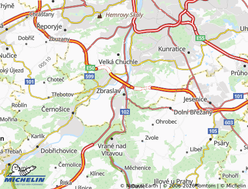 MICHELIN Zbraslav map - ViaMichelin