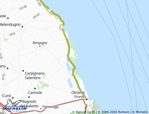 Mapa MICHELIN Serra Alimini Prima - ViaMichelin