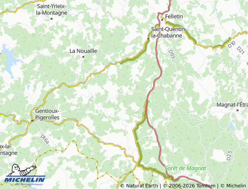 Mapa MICHELIN Gioux - ViaMichelin