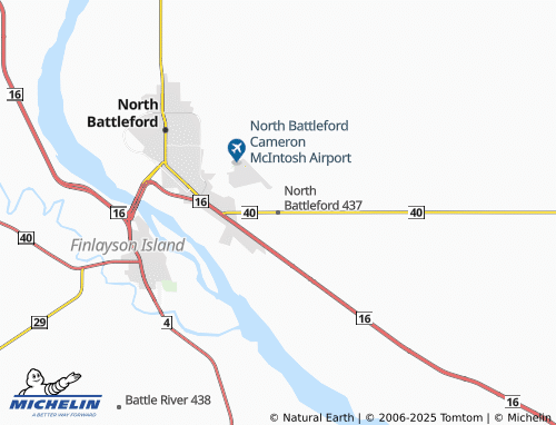 MICHELIN North Battleford 437 map - ViaMichelin