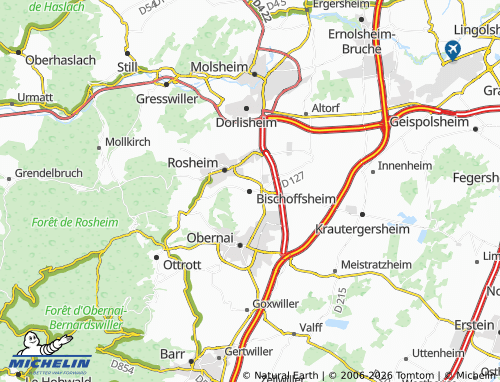 Mapa MICHELIN Bischoffsheim - ViaMichelin