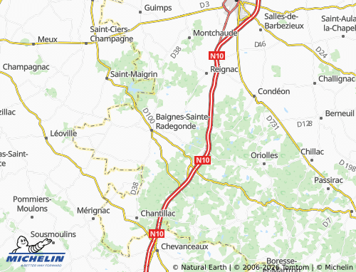 Mapa MICHELIN Touvérac - ViaMichelin