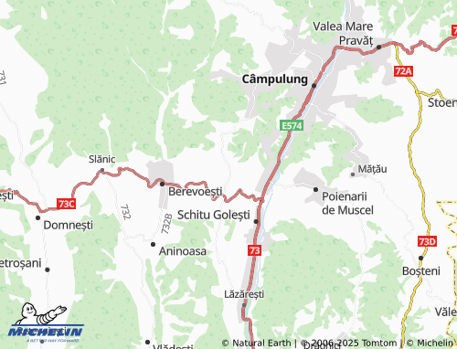 MICHELIN Godeni map - ViaMichelin