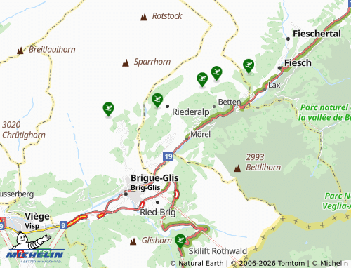 MICHELIN Ried-Mörel map - ViaMichelin