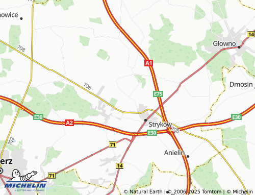 MICHELIN Tymianka map - ViaMichelin