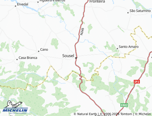 Mapa MICHELIN Sousel - ViaMichelin