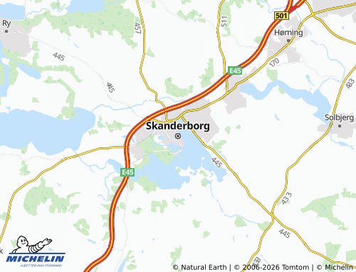 MICHELIN Skanderborg map - ViaMichelin