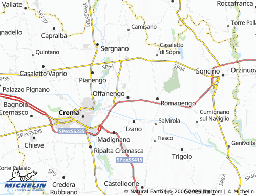 MICHELIN Offanengo map - ViaMichelin