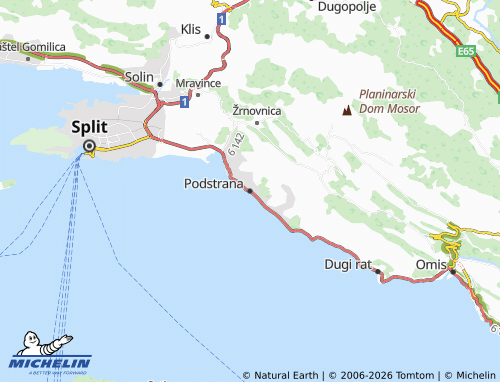 MICHELIN Podstrana map - ViaMichelin
