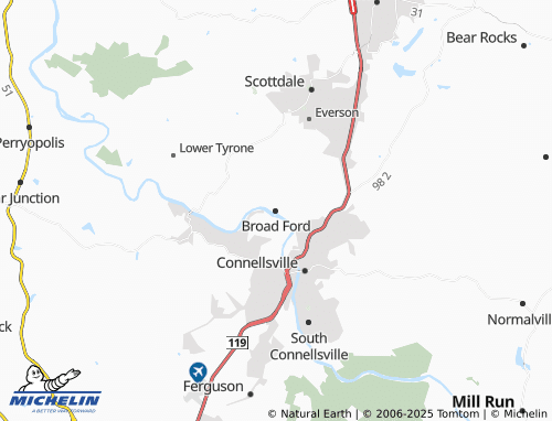 MICHELIN Broad Ford map - ViaMichelin