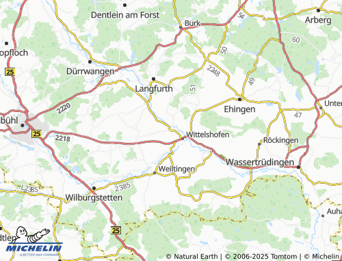 MICHELIN-Landkarte Untermichelbach - ViaMichelin