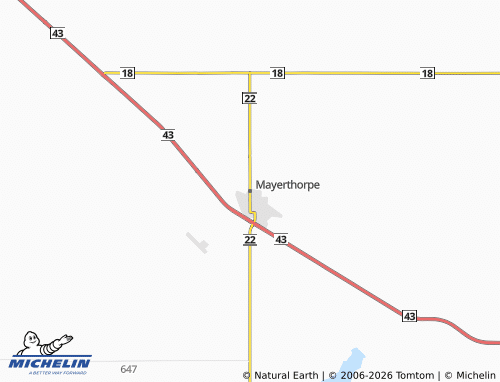 Kaart MICHELIN Mayerthorpe - ViaMichelin