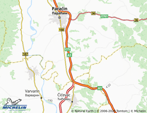 Mapa MICHELIN Krežbinac - ViaMichelin