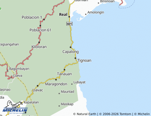 MICHELIN Tignoan map - ViaMichelin