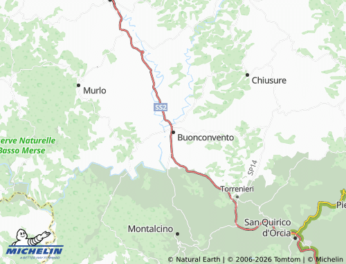 Mappa MICHELIN Buonconvento - ViaMichelin