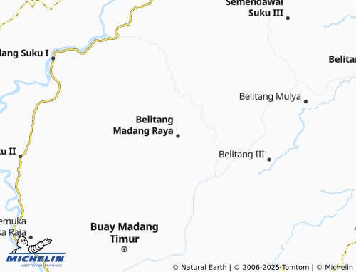 MICHELIN Belitang Madang Raya map - ViaMichelin