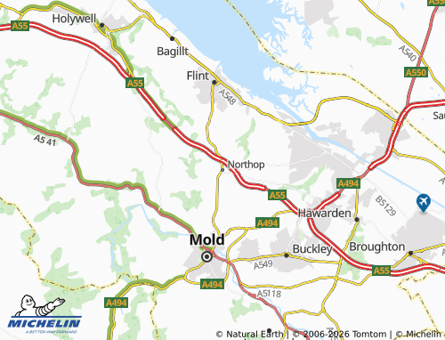 Mappa MICHELIN Northop - ViaMichelin