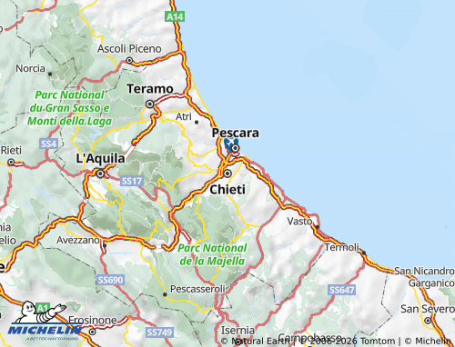Mappa MICHELIN Chieti - ViaMichelin
