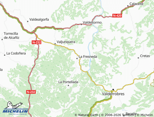 Mapa MICHELIN La Fresneda - ViaMichelin