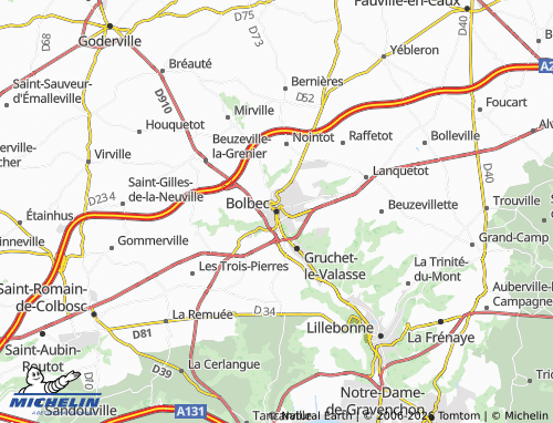 Mapa MICHELIN Bolbec - ViaMichelin