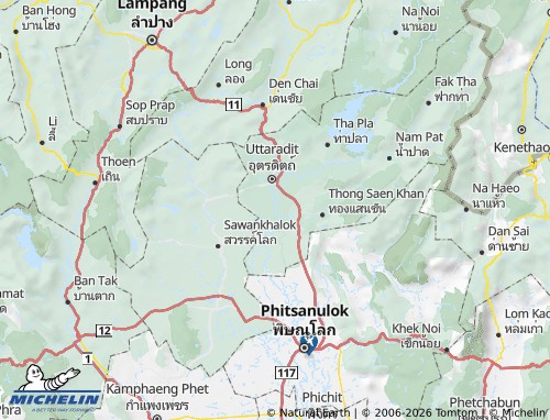 Mapa MICHELIN Amphoe Tron - ViaMichelin