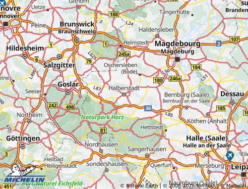MICHELIN-Landkarte Harz - ViaMichelin